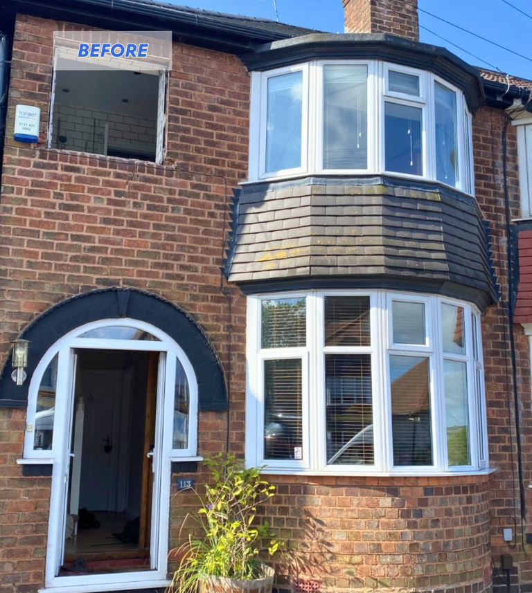 Before white uPVC Window