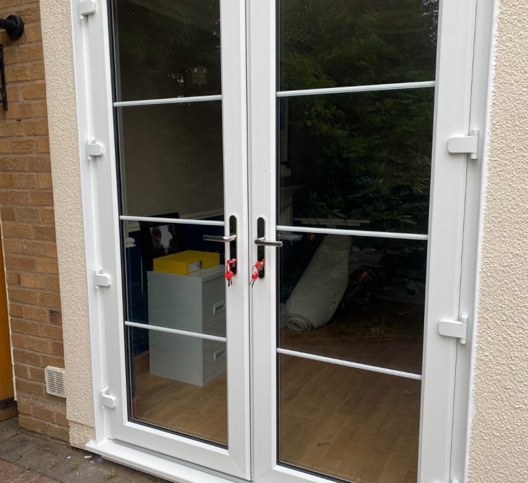 French doors with Georgian bar