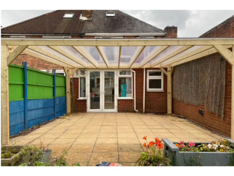 Wooden-lean-to